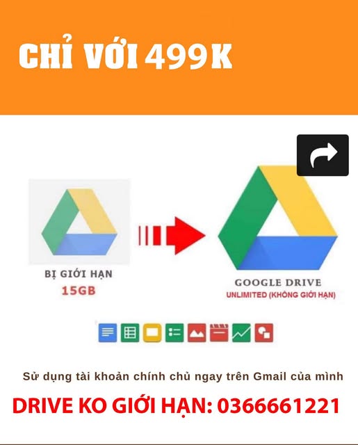 ban drive google ko gioi han unlimited 3