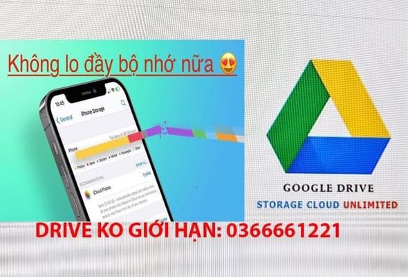 ban drive google ko gioi han unlimited