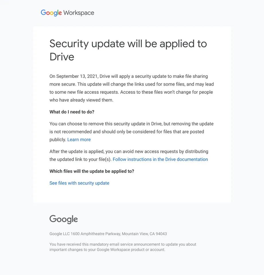 Bán Google drive one không giới hạn dung lượng Unlimited thay đổi bảo mật về chia sẻ liên kết (1)