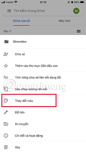 Cách đổi màu thư mục Bán Google drive one không giới hạn dung lượng Unlimited đơn giản (3)