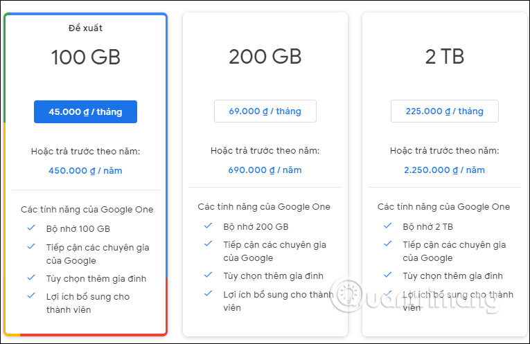 Cách mua thêm dung lượng Bán Google drive one không giới hạn dung lượng Unlimited an toàn (2)