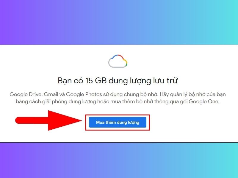 Cách nâng cấp Đăng ký Drive không giới hạn dung lượng google one (1)