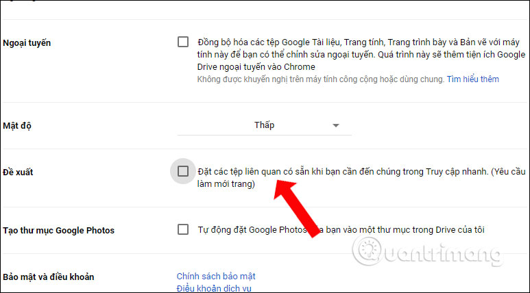 Cách tắt Quick Access trên Bán Google drive one không giới hạn dung lượng Unlimited đơn giản (2)