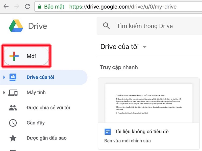 Chuyển hình ảnh thành văn bản bằng google drive one không giới hạn dung lượng Unlimited đơn giản (1)