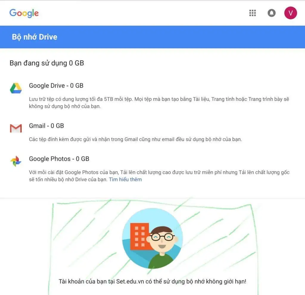 Drive từ chối kết nối tạo tài khoản drive google one không giới hạn dung lượng (1)