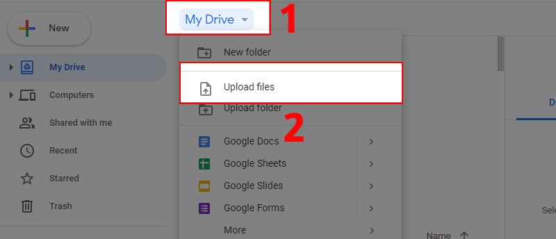 Tải file excel lên drive tạo tài khoản drive google one không giới hạn dung lượng (1)