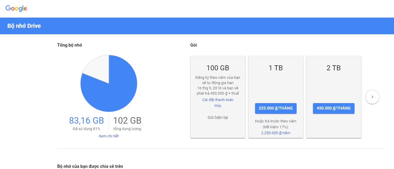 Tổng Hợp Các Gói Bán Drive one không giới hạn dung lượng google (1)